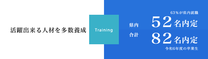 活躍出来る人材を多数養成